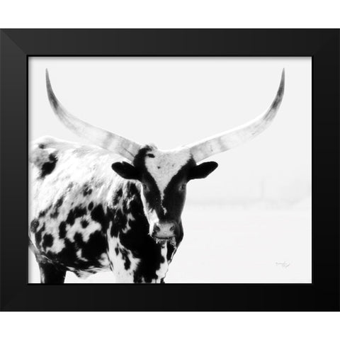 Longhorn II Black Modern Wood Framed Art Print by Pugh, Jennifer