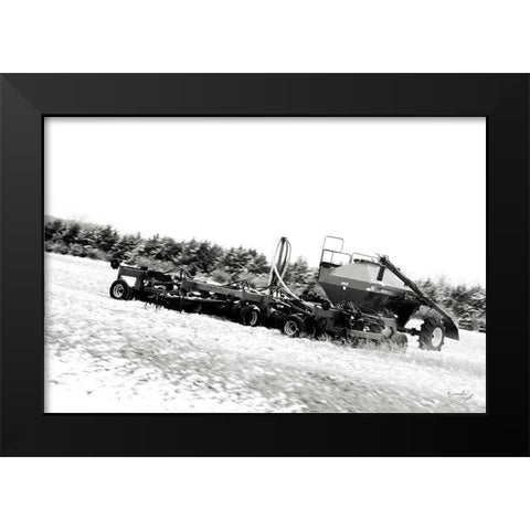 Tractor VIII Black Modern Wood Framed Art Print by Pugh, Jennifer