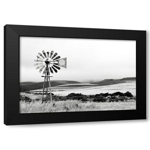 Windmill II Black Modern Wood Framed Art Print by Pugh, Jennifer
