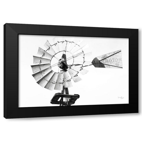 Windmill III Black Modern Wood Framed Art Print with Double Matting by Pugh, Jennifer