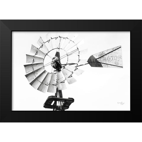 Windmill III Black Modern Wood Framed Art Print by Pugh, Jennifer