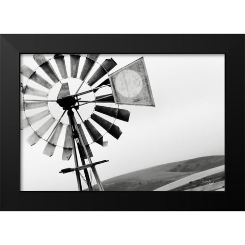 Windmill IV Black Modern Wood Framed Art Print by Pugh, Jennifer