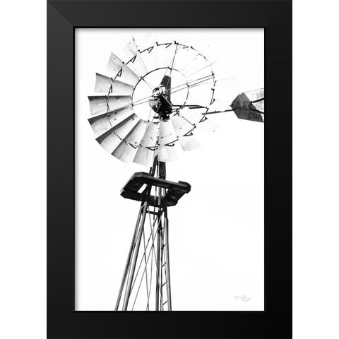 Windmill V Black Modern Wood Framed Art Print by Pugh, Jennifer