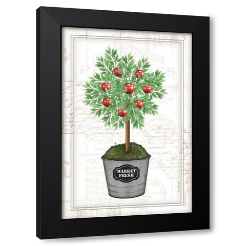 Apple Topiary Black Modern Wood Framed Art Print by Pugh, Jennifer