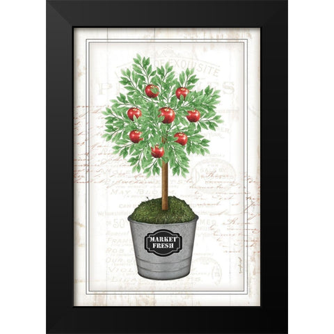 Apple Topiary Black Modern Wood Framed Art Print by Pugh, Jennifer