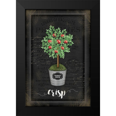 Apple Topiary Black Modern Wood Framed Art Print by Pugh, Jennifer