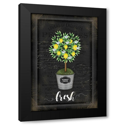 Lemon Topiary Black Modern Wood Framed Art Print by Pugh, Jennifer