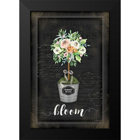 Floral Topiary III Black Modern Wood Framed Art Print by Pugh, Jennifer