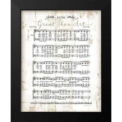 How Great Thou Art Black Modern Wood Framed Art Print by Pugh, Jennifer