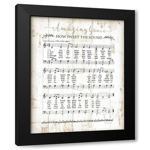 Amazing Grace Black Modern Wood Framed Art Print with Double Matting by Pugh, Jennifer