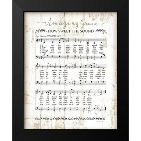 Amazing Grace Black Modern Wood Framed Art Print by Pugh, Jennifer