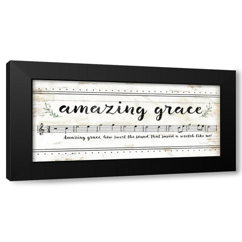 Amazing Grace Black Modern Wood Framed Art Print by Pugh, Jennifer