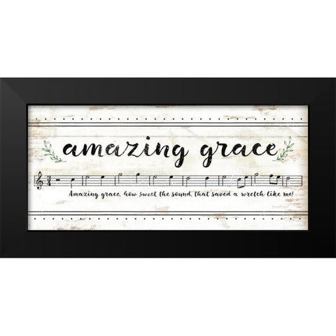 Amazing Grace Black Modern Wood Framed Art Print by Pugh, Jennifer