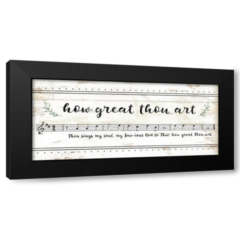 How Great Thou Art Black Modern Wood Framed Art Print with Double Matting by Pugh, Jennifer