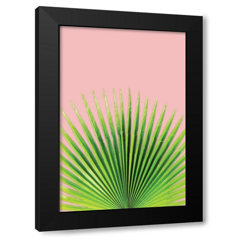 Pink Palm I Black Modern Wood Framed Art Print by Pugh, Jennifer