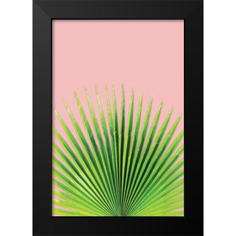 Pink Palm I Black Modern Wood Framed Art Print by Pugh, Jennifer