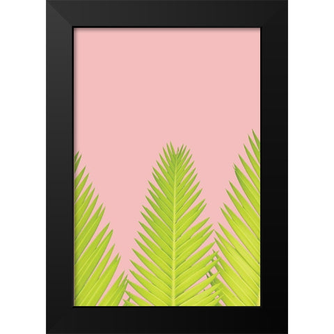 Pink Palm IV Black Modern Wood Framed Art Print by Pugh, Jennifer