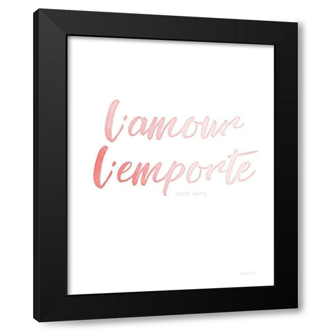 Lamour Lemporte Black Modern Wood Framed Art Print with Double Matting by Pugh, Jennifer