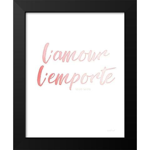 Lamour Lemporte Black Modern Wood Framed Art Print by Pugh, Jennifer