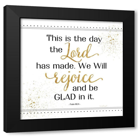 Rejoice and Be Glad Black Modern Wood Framed Art Print with Double Matting by Pugh, Jennifer