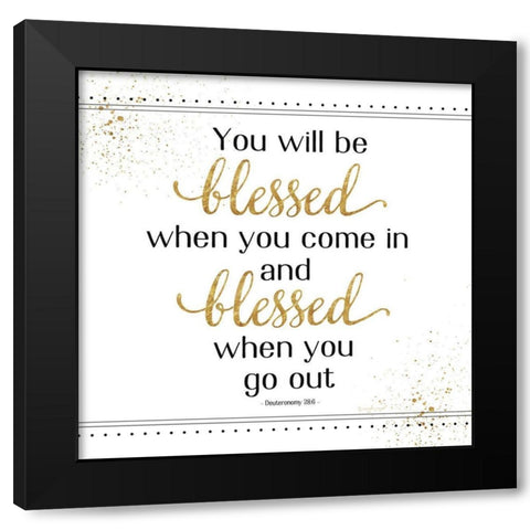 You Will Be Blessed Black Modern Wood Framed Art Print with Double Matting by Pugh, Jennifer