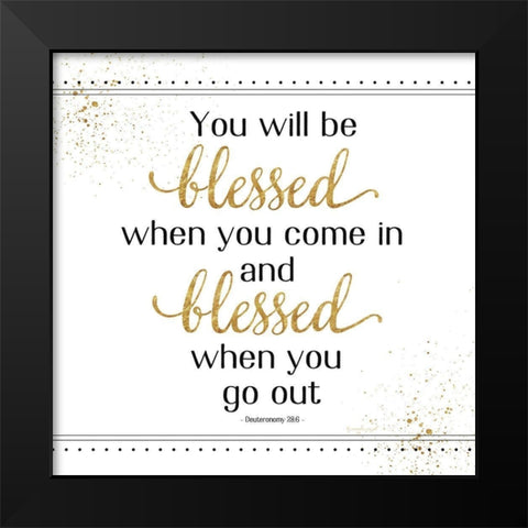 You Will Be Blessed Black Modern Wood Framed Art Print by Pugh, Jennifer