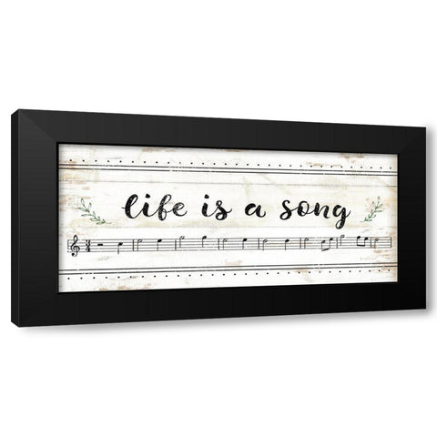 Life is a Song Black Modern Wood Framed Art Print with Double Matting by Pugh, Jennifer