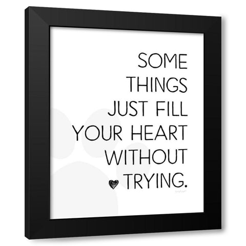 Fill Your Heart Black Modern Wood Framed Art Print with Double Matting by Pugh, Jennifer