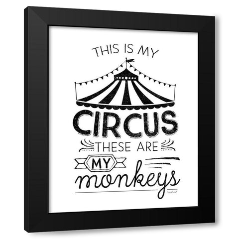 This is My Circus Black Modern Wood Framed Art Print with Double Matting by Pugh, Jennifer