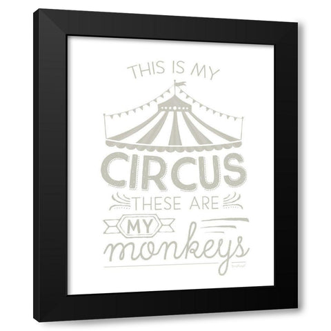 This is My Circus Black Modern Wood Framed Art Print with Double Matting by Pugh, Jennifer