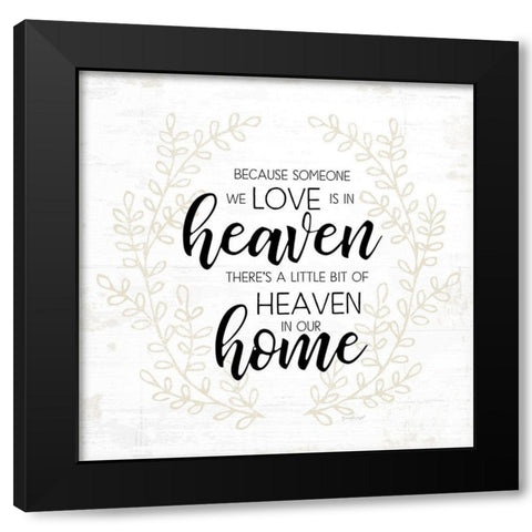 Heaven in Our Home Black Modern Wood Framed Art Print with Double Matting by Pugh, Jennifer