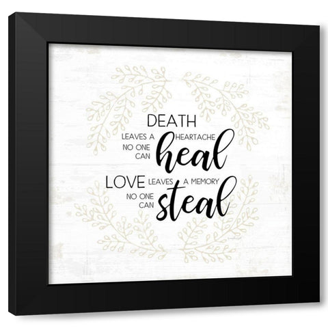 Love Leaves a Memory Black Modern Wood Framed Art Print with Double Matting by Pugh, Jennifer