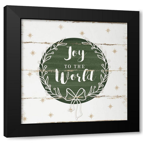 Joy to the World Black Modern Wood Framed Art Print with Double Matting by Pugh, Jennifer