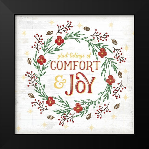 Tidings of Comfort Black Modern Wood Framed Art Print by Pugh, Jennifer