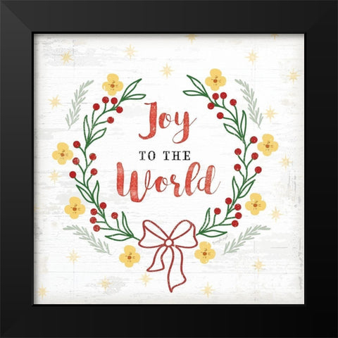 Joy to the World Black Modern Wood Framed Art Print by Pugh, Jennifer