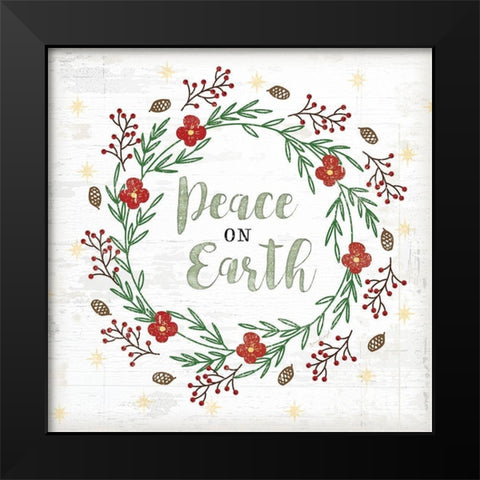 Peace on Earth Black Modern Wood Framed Art Print by Pugh, Jennifer