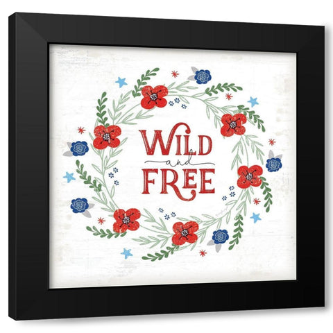 Wild and Free Black Modern Wood Framed Art Print with Double Matting by Pugh, Jennifer