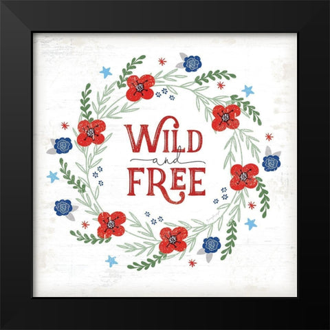 Wild and Free Black Modern Wood Framed Art Print by Pugh, Jennifer