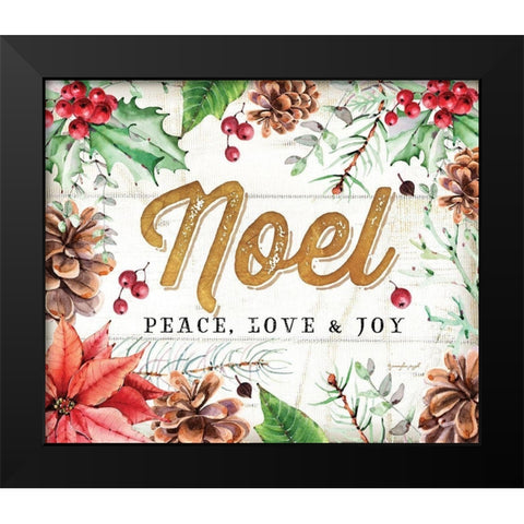 Noel Black Modern Wood Framed Art Print by Pugh, Jennifer