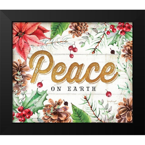 Peace Black Modern Wood Framed Art Print by Pugh, Jennifer