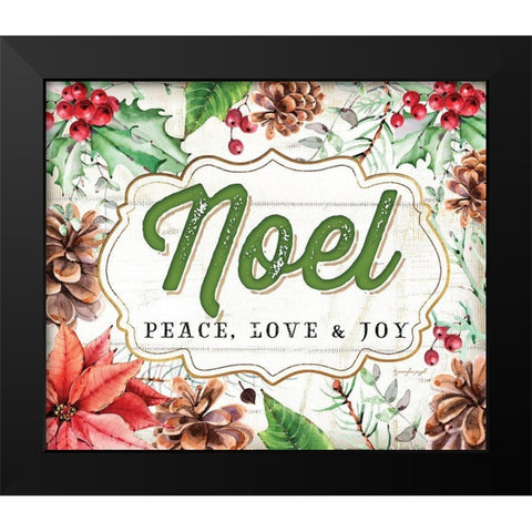 Noel Black Modern Wood Framed Art Print by Pugh, Jennifer