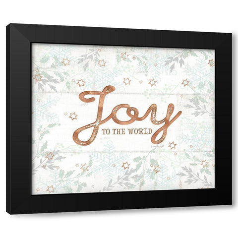 Joy Black Modern Wood Framed Art Print with Double Matting by Pugh, Jennifer