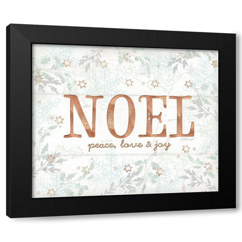 Noel Black Modern Wood Framed Art Print with Double Matting by Pugh, Jennifer