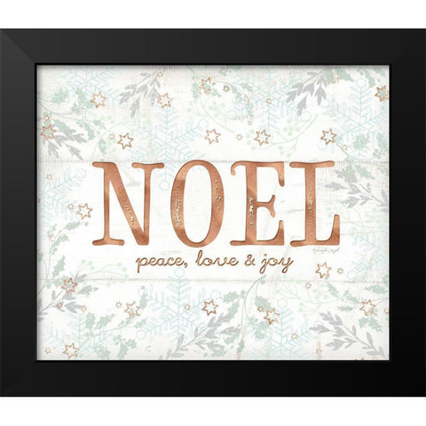 Noel Black Modern Wood Framed Art Print by Pugh, Jennifer