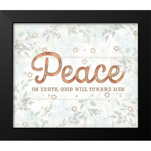 Peace Black Modern Wood Framed Art Print by Pugh, Jennifer