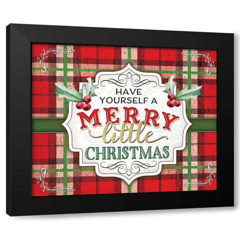 Have Yourself a Merry Black Modern Wood Framed Art Print with Double Matting by Pugh, Jennifer