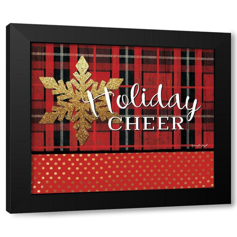 Holiday Cheer Black Modern Wood Framed Art Print with Double Matting by Pugh, Jennifer