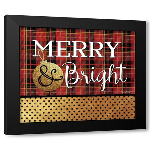 Merry and Bright Black Modern Wood Framed Art Print with Double Matting by Pugh, Jennifer