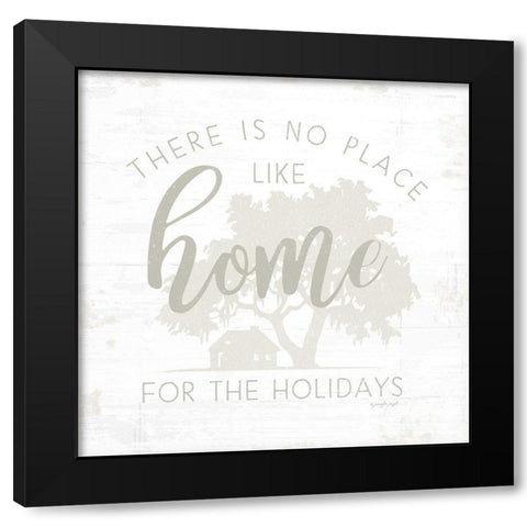 No Place Like Home Black Modern Wood Framed Art Print with Double Matting by Pugh, Jennifer