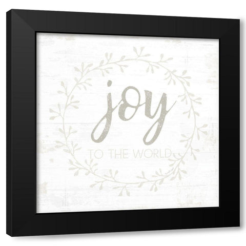 Joy to the World Black Modern Wood Framed Art Print with Double Matting by Pugh, Jennifer